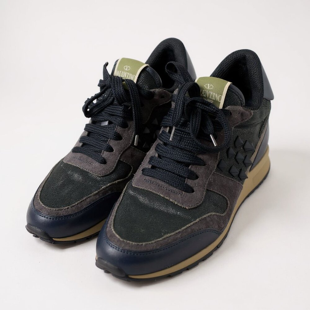 Valentino Garavani Rockrunner Blue Low-top Sneakers – Size 9